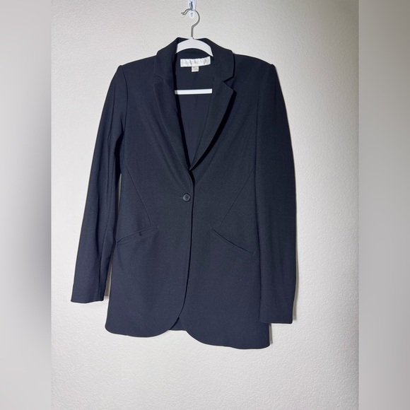 Boston Proper Jackets & Blazers - Boston Proper Black Blazer Jacket One Button & No Button Sleeves Size Small
